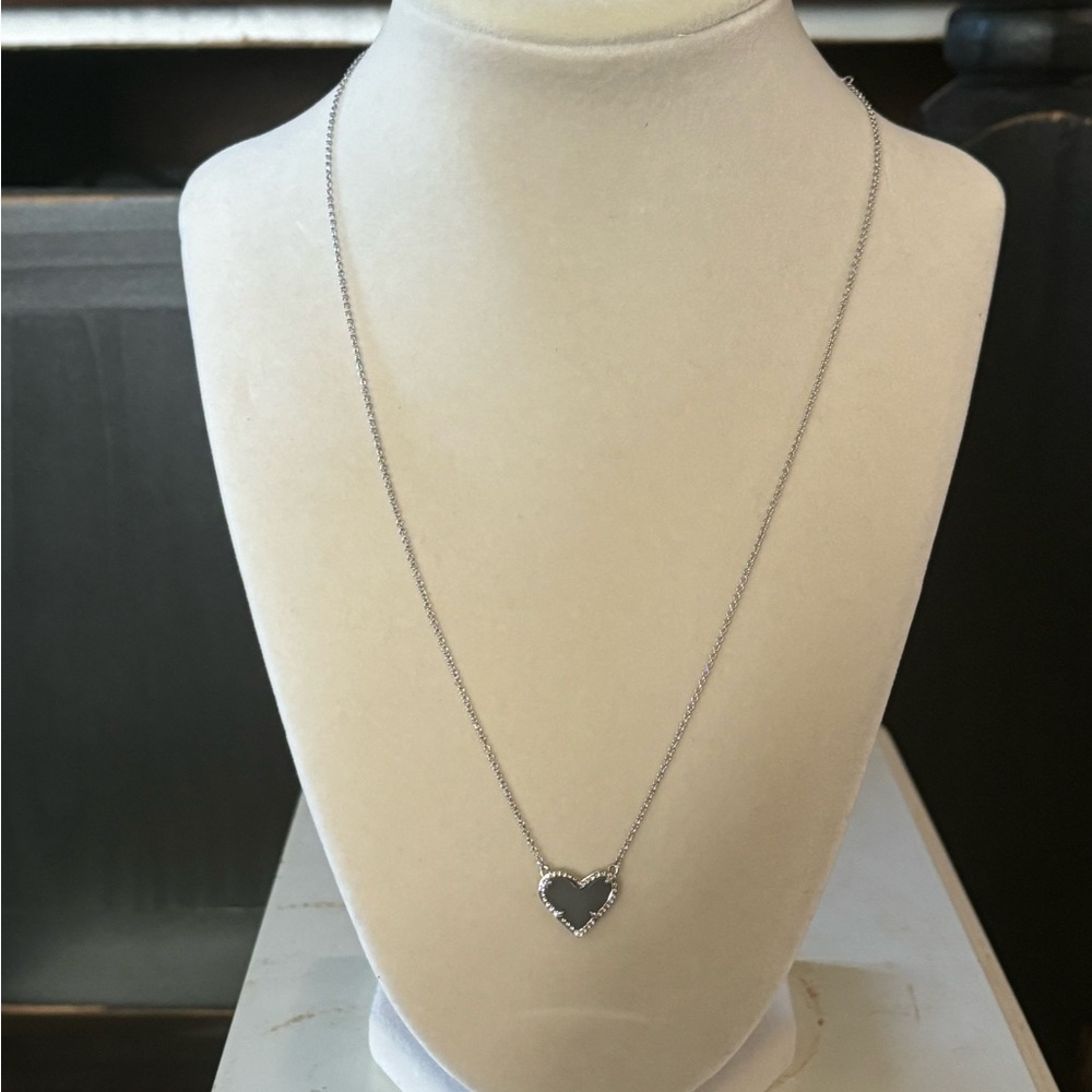 Kendra Scott Silver Heart Necklace